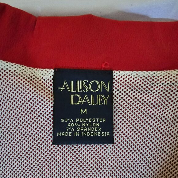 Allison Daley Red Full Zip Front Chest Pocket Lightweight Vest Women's Medium - Picture 8 of 11